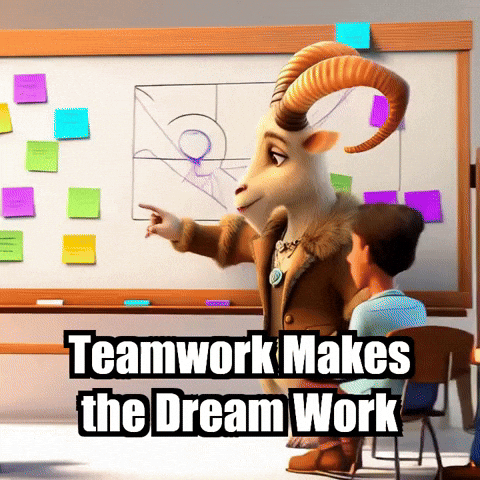 Teamwork Makes The Dream Work Study GIF by Radiantelope