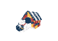 Cat Dog Sticker by Sejauh Mata Memandang