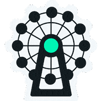 hartmannagency fun design theme park ferris wheel Sticker