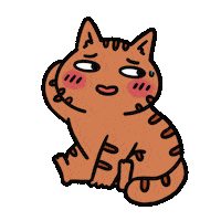 Embarrassed Catandcat Sticker by Cat and Cat Comics