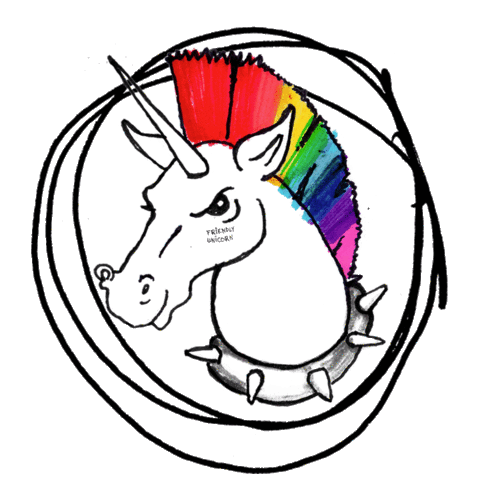 Friendlyunicorn giphyupload unicorn fu friendly Sticker