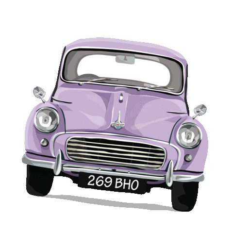 carartbyemily car lilac million morris Sticker