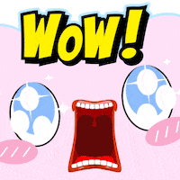 nixiCreator wow pink shocked face GIF