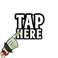 Cartoon Click Here Sticker
