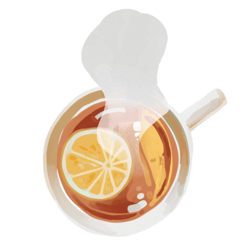 artpower giphyupload art tea lemon Sticker