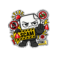 Warning Red Flag Sticker by ZTIKIX
