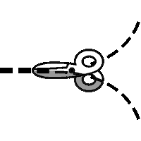 Cutting Dotted Line Sticker