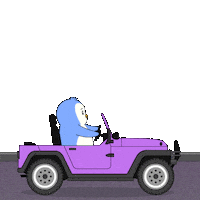 Pink Driving Sticker by Pudgy Penguins
