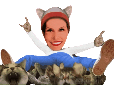 Happy Cat Sticker by HUMORTVDIAMONDTEEN