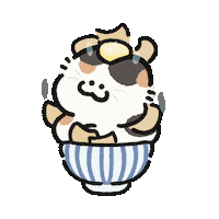 Cat 吃飯 Sticker