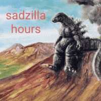 Sad Godzilla GIF
