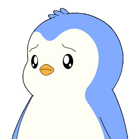 Sad Why Me Sticker by Pudgy Penguins