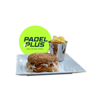 padelplus padel fome hamburguer batatas Sticker