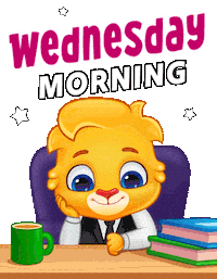 Wednesday Morning Sticker by Lucas and Friends by RV AppStudios
