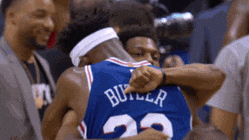 Toronto Raptors Hug GIF by NBA