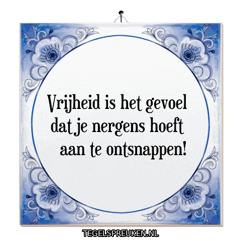 Rust Ontspanning Sticker by Tegelspreuken.nl