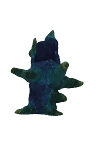 tiny_horror 3d blue weird clay Sticker