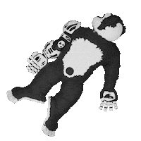 Panda Falling Sticker by Endangered Labs