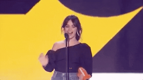 camila cabello wow GIF by Kids Choice Awards 2018