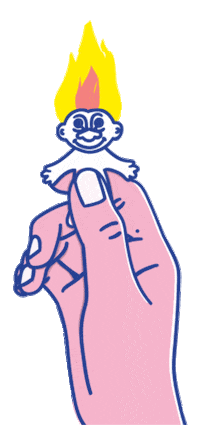 Angry Fire Sticker by Nevi Ayu E.