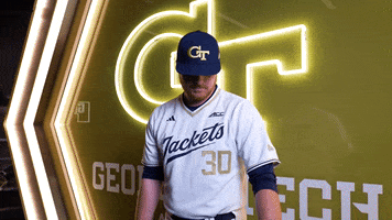 Georgia Tech Baseball GIF by Georgia Tech Yellow Jackets
