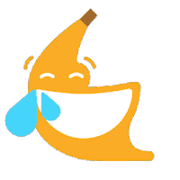 banana laughing Sticker by perfectlyfree®
