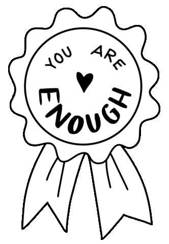 Positivity You Are Enough Sticker by Daniela Nachtigall
