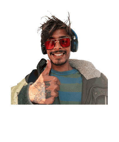 Dance Music Thumbs Up Sticker by NikhiL Keolan Gounden