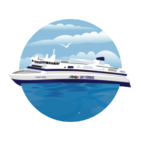 nflbayferries sailing bay nb ferry Sticker