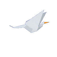 bird flying Sticker by Lyko