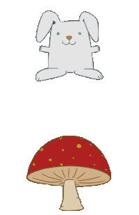 scotatoon loop psychedelic jump rabbit Sticker