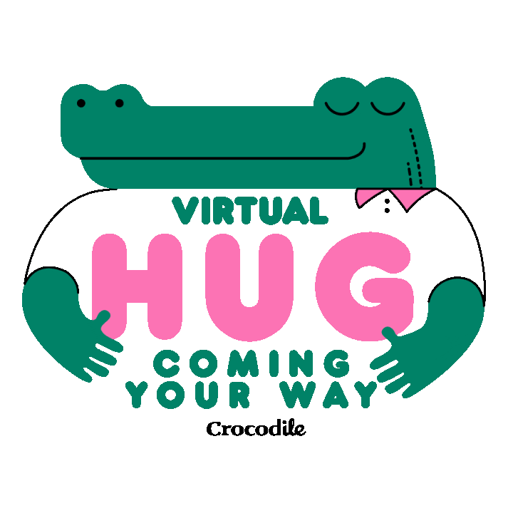 CrocodileInternational love hug crocodile squeeze Sticker