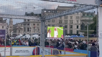 Celebrations at Trafalgar Square as England Advances to Women's UEFA Final