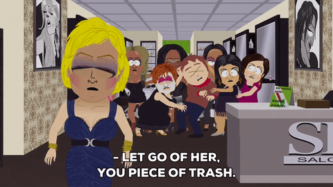 yellow hair women GIF by South Park 