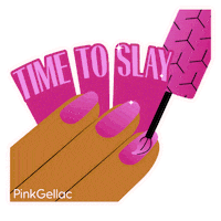 PinkGellac girl shine nails slay Sticker