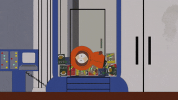 kenny mccormick door GIF by South Park 