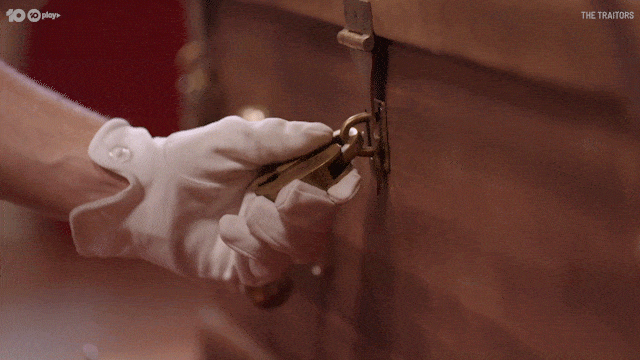 Metal Lock GIF by The Traitors Australia