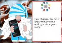 Social Media Gnome GIF