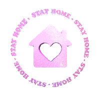 3D Stay Home Sticker
