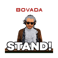 Standing I Stand Sticker by Bovada