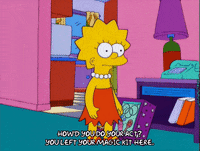 lisa simpson pointing to floor GIF