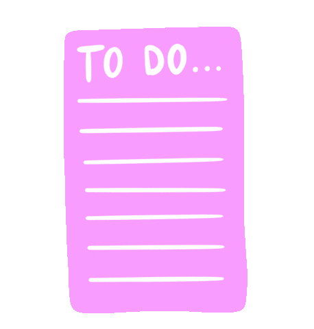 To Do List Pink Sticker by MissAllThingsAwesome