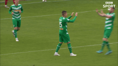 High Five Congratulations GIF by Cliftonville Football Club