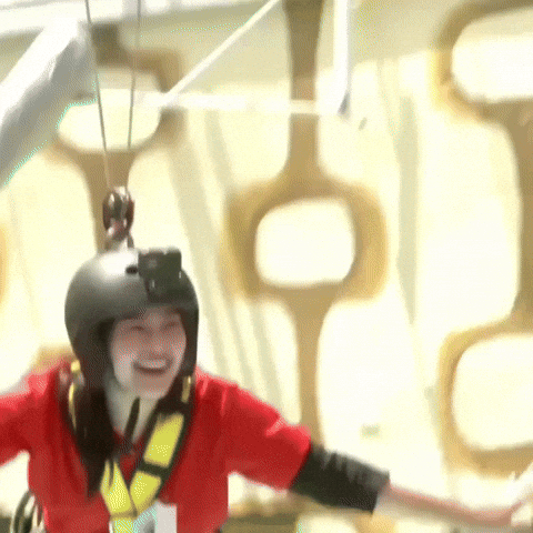 chipsnbananas flying az martinez weeeee zip line GIF