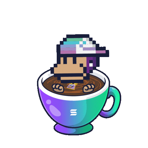 Coffee Soak Sticker by BigBrains