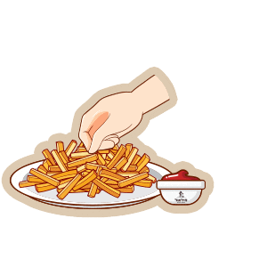 Fries Sticker by sweetstore