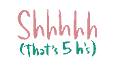 Shush Shhhh Sticker by Molly Jenson