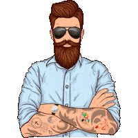 SenorMaco marketing diseno hipster empresa Sticker
