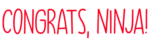 Congrats Ninjacademy Sticker by ninjamarketing