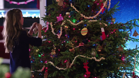 decorating christmas tree GIF by Hallmark Channel